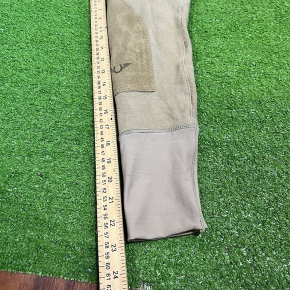 Tuff Rider Youth Equestrian Riding Tights SZ 14 Breeches (3) Khaki Riding Pants - Picture 12 of 16